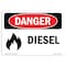 Signmission Safety Sign, OSHA Danger, 7" Height, 10" Width, Diesel, Landscape, D-L-2005 OS-DS-D-710-L-2005 - alternate 1